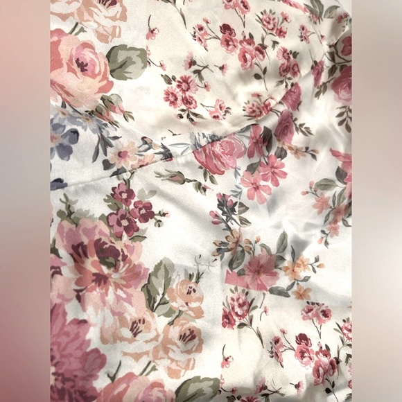 RITA ORA floral draped satin camisole shirt top LIKE NEW - Picture 5 of 10